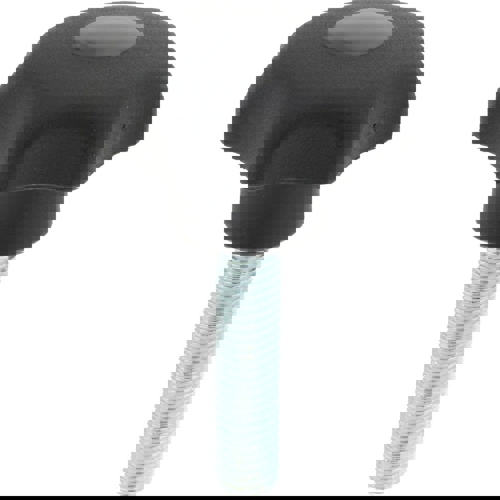 Lobed Knob: 40 mm Head Dia, 7 Points, Thermoplastic Elastomer